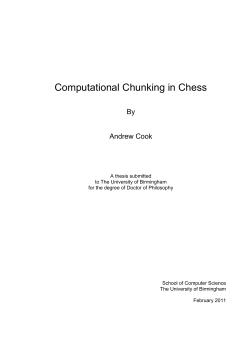 Computational Chunking in Chess - eTheses Repository