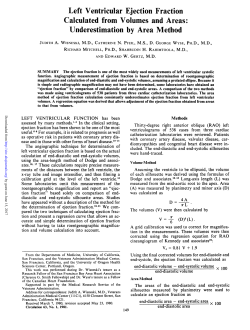 Left Ventricular Ejection Fraction Calculated and
