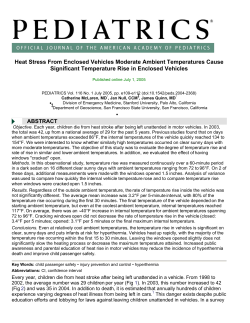 Heat Stress From Enclosed Vehicles Moderate