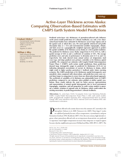 Active-Layer Thickness across Alaska: Comparing Observation