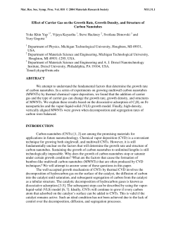 Effect of Carrier Gas on the Growth Rate, Growth Density