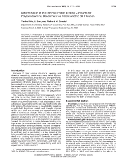 Determination of the Intrinsic Proton Binding Constants for Poly