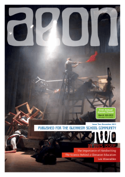 AEON - Issue 2 - December 2011 - Glenaeon Rudolf Steiner School