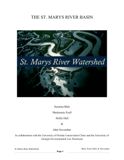 The St. Marys River Watershed - College of Law