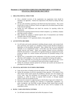 Financial Procedure Guidelines