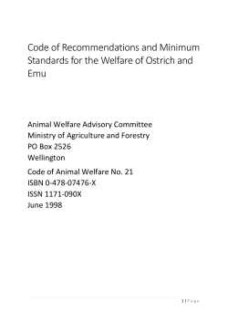 Code of Recommendations and Minimum Standards for the