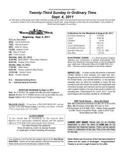 September 4, 2011 - Immaculate Heart of Mary