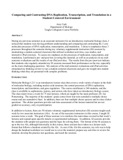 Implementing a Learner-Centered Environment for the Compare