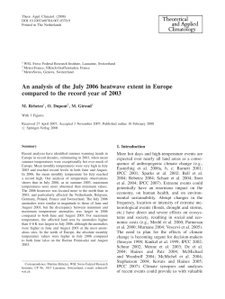 An analysis of the July 2006 heatwave extent in Europe compared to