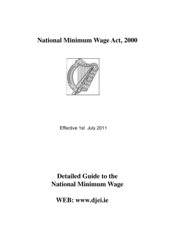 National Minimum Wage Act, 2000 Detailed Guide to the National