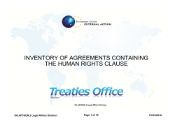inventory of agreements containing the human rights clause