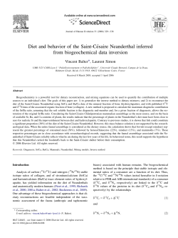 Diet and behavior of the Saint-C&eacute;saire Neanderthal inferred from