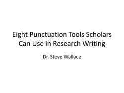Eight Punctuation Tools Scholars Can Use in Research