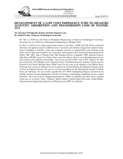 Development of a Low-Cost Impedance Tube to Measure Acoustic
