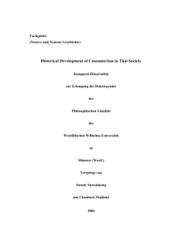 Historical Development of Consumerism in Thai Society