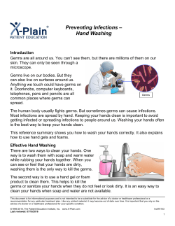Preventing Infections - Hand Washing