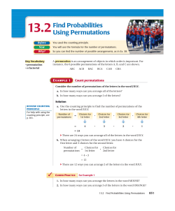 13.2Find Probabilities Using Permutations