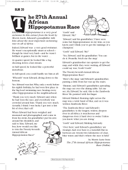 he 27th Annual African Hippopotamus Race