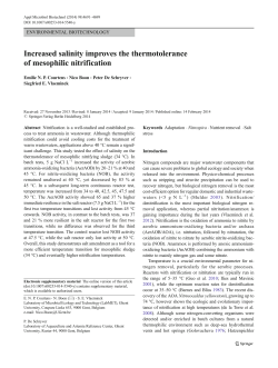 Increased salinity improves the thermotolerance of mesophilic