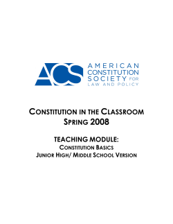 Middle School Lesson Plan on the Constitution and the Fourth