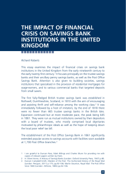 THE IMPACT OF FINANCIAL CRISIS ON SAVINGS BANK