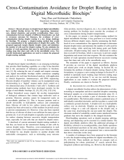 Cross-Contamination Avoidance for Droplet Routing in Digital