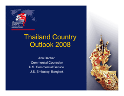 Thailand Country Outlook 2008