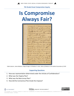 Is Compromise Always Fair? - Holy Family Regional School