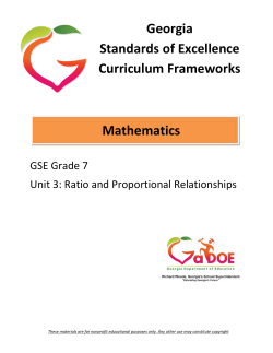 Unit 3 - Georgia Standards