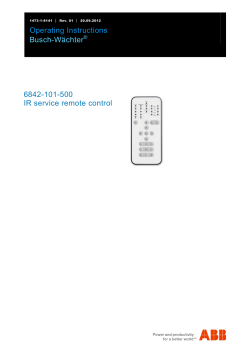 Operating Instructions Busch-Wächter 6842-101