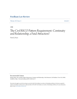 The Civil RICO Pattern Requirement