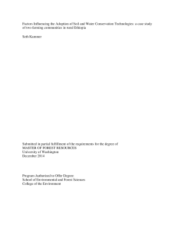 Factors Influencing the Adoption of Soil and Water Conservation