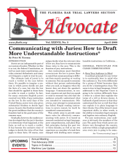 Communicating with Juries: How to Draft More Understandable