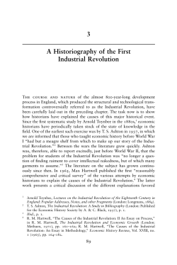 3 A Historiography of the First Industrial Revolution