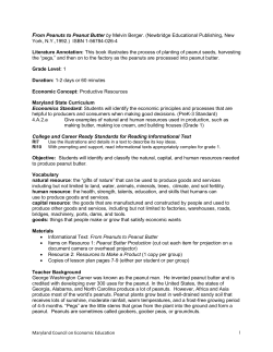 From Peanuts to Peanut Butter - Maryland Council on Economic