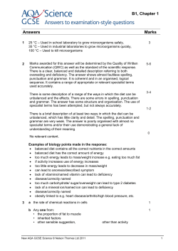 Answers Marks B1, Chapter 1