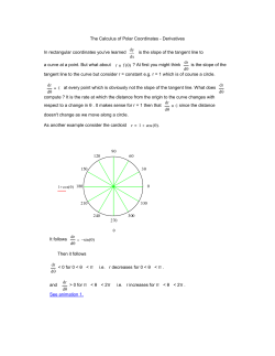 The Calculus of Polar Coordinates
