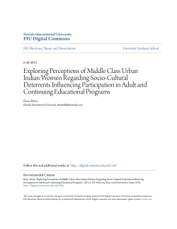 Exploring Perceptions of Middle Class Urban Indian Women