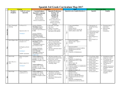 Spanish 3rd Grade Curriculum Map 2017