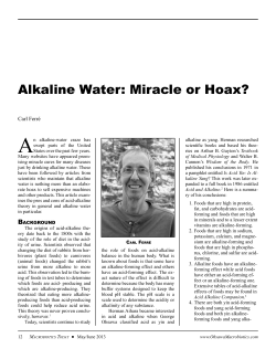 Alkaline Water - George Ohsawa Macrobiotic Foundation