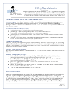 Habits of Mind - Long Island Learning Institute for Educators