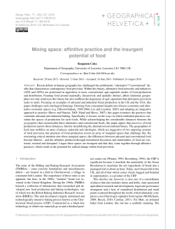 Mixing space: affinitive practice and the insurgent potential