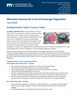 Fueling/Contractor Tanks on Trucks or Trailers