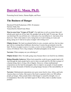 The Business of Hunger - Darrell G. Moen, Ph.D.