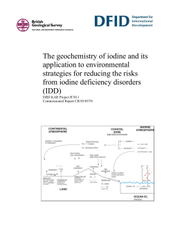 CR/03/057N The geochemistry of iodine and its application to