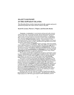 plant taxonomy in the hawaiian islands