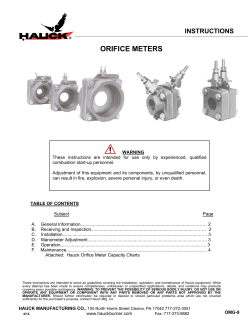 orifice meters - Hauck Burners