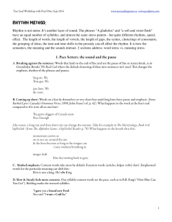 exercises on rhythm ()