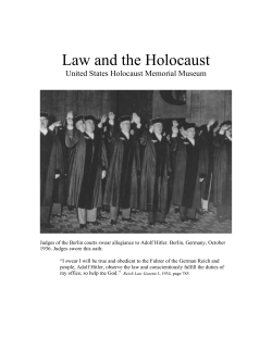 Law and the Holocaust