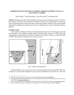 SHORELINE EVOLUTION DUE TO HIGHLY OBLIQUE